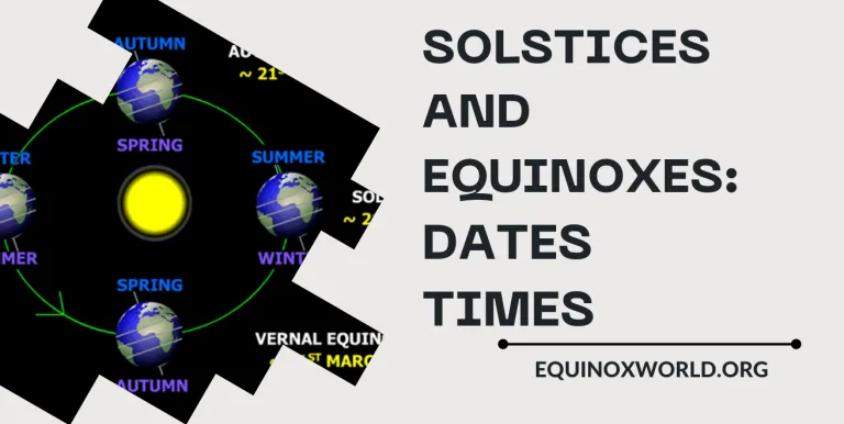 Solstices and Equinoxes [Dates and Times]